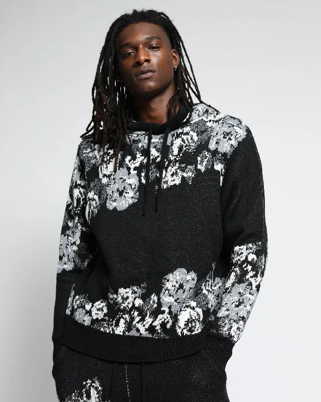 Elevated Everyday Hanging Floral Distressed Hoodie Sweater (FINAL SALE)