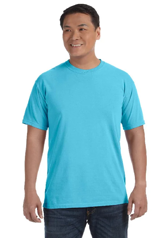 Dark Academia Comfort Colors Mens Short Sleeve Crewneck T-Shirt - Lagoon Blue