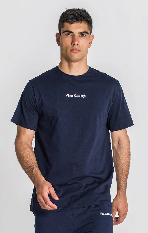 Contemporary Chic Navy Blue Essential Micro Regular Tee