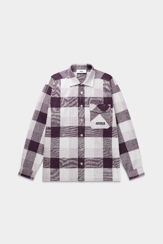 Soft Aesthetic The Club Box Fit Flannel Shirt Paisley Purple