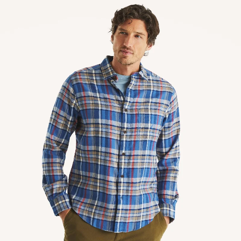 Punk Fashion Nautica Mens Plaid Shirt