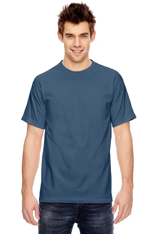 Edgy Fashion Comfort Colors Mens Short Sleeve Crewneck T-Shirt - True Navy Blue