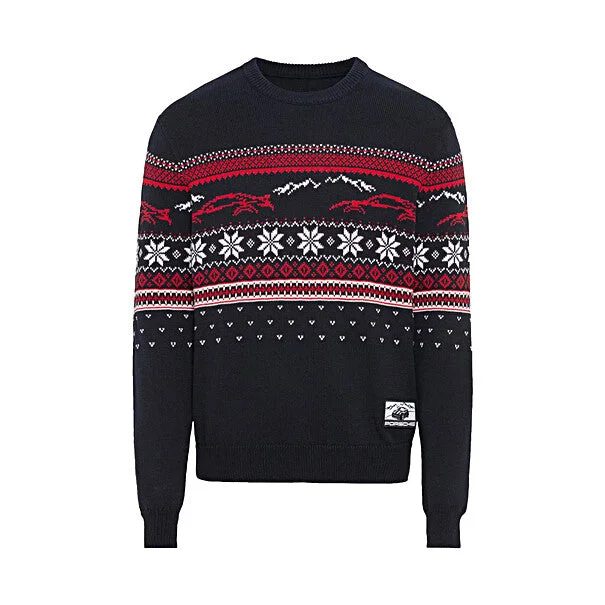 Sleek Modern Porsche Unisex Christmas Sweater - Blue