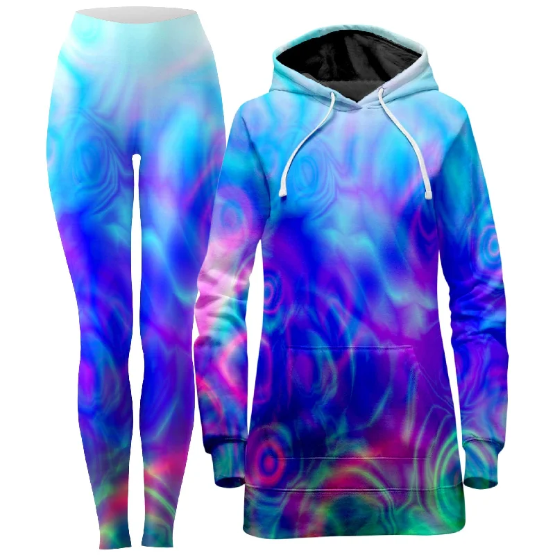 Clean Aesthetic Tundra Candy Hoodie Dress and Leggings Combo