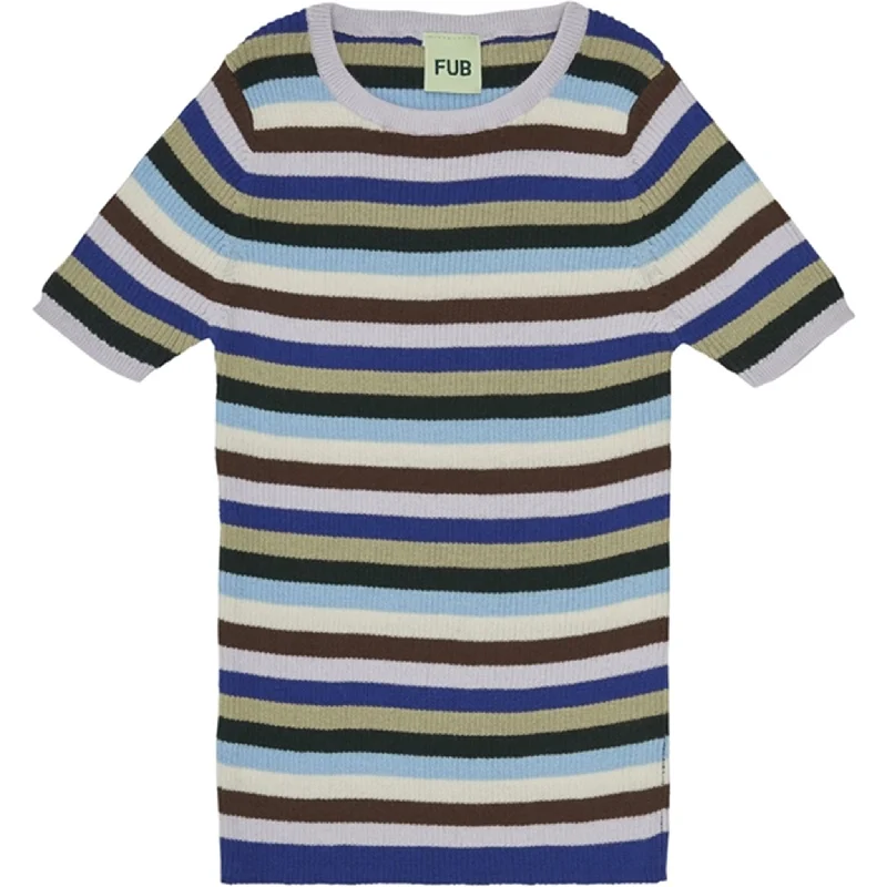 Streetwear Edge FUB Rib T-Shirt Multi Stripe