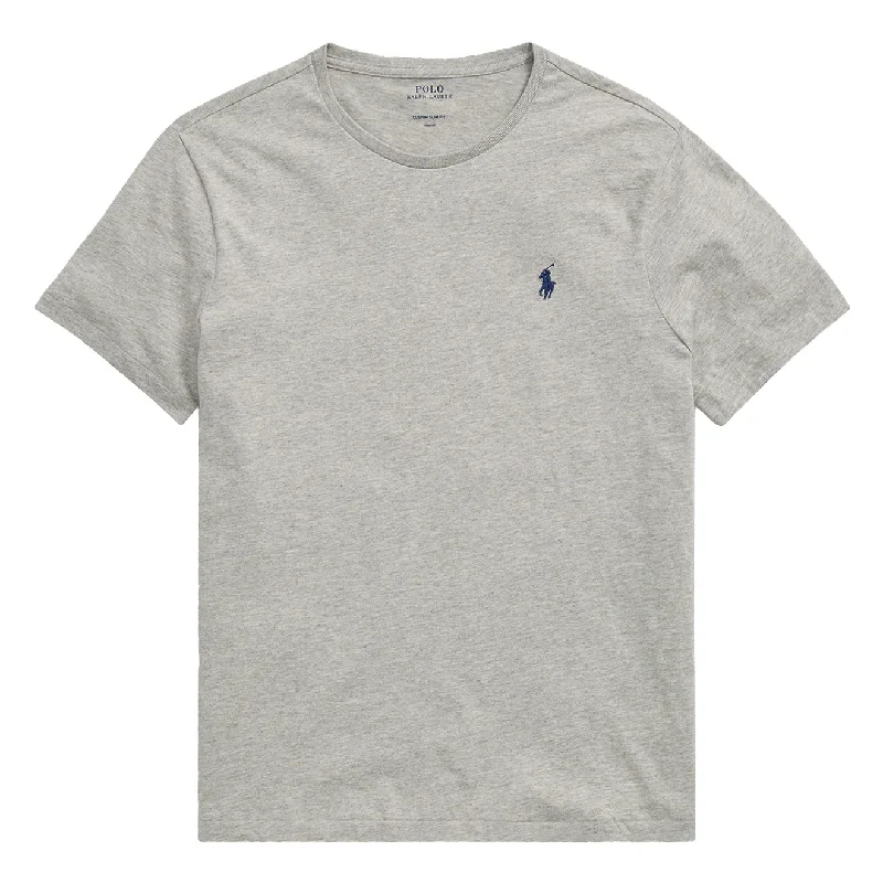 Festival Outfit Polo Ralph Lauren Custom Slim Fit Cotton T-Shirt Grey