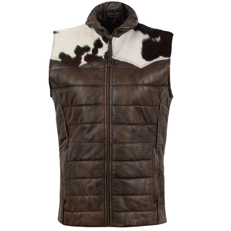 Luxe Casual STS Ranchwear Womens Adalyn Tobacco Brown Leather Leather Vest