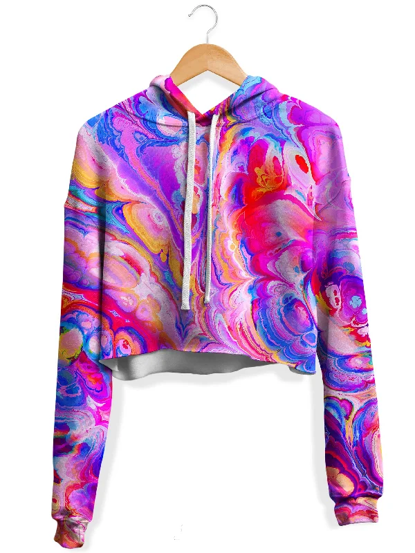 Modern Essentials Plasma Flow Fleece Crop Hoodie