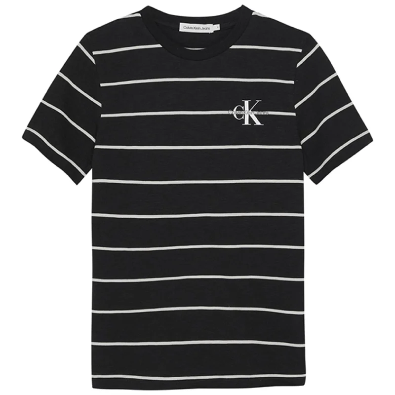 Simplistic Fashion Calvin Klein Print Sunreveal Stripe T-shirt Ck Black