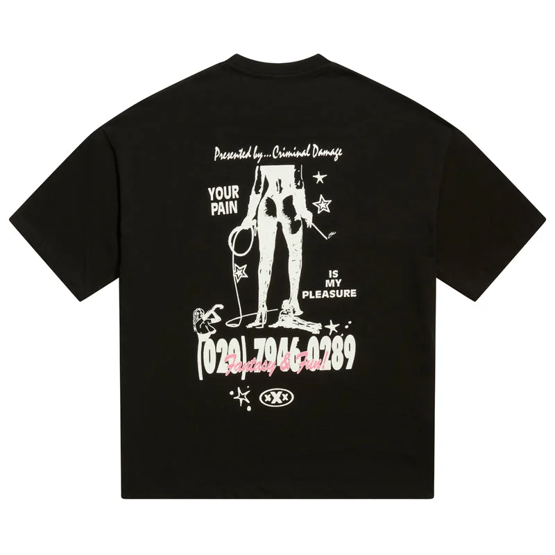 Casual Contemporary Criminal Damage Fantasy & Fun Tee - Black