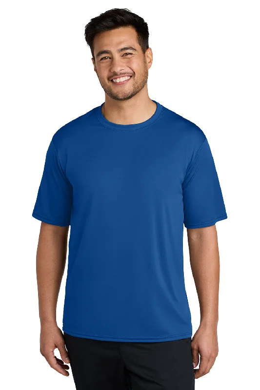 Rugged Style Port & Company Mens Dry Zone Performance Moisture Wicking Short Sleeve Crewneck T-Shirt - True Royal Blue