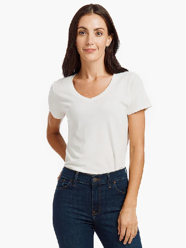 Cozy Tailoring Fitted V-Neck Marcy Tee