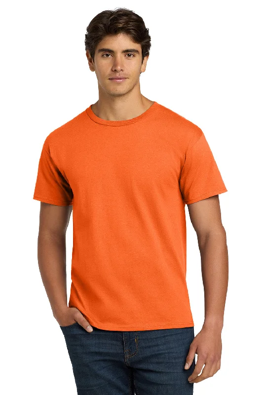 Denim on Denim Hanes Mens ComfortSoft Short Sleeve Crewneck T-Shirt - Safety Orange