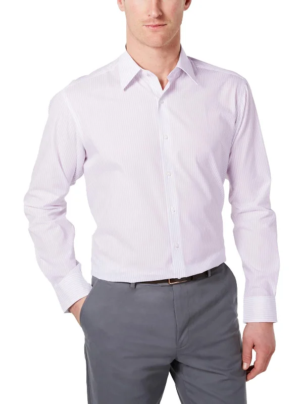 Elevated Everyday Mens Slim Fit Striped Dress Shirt