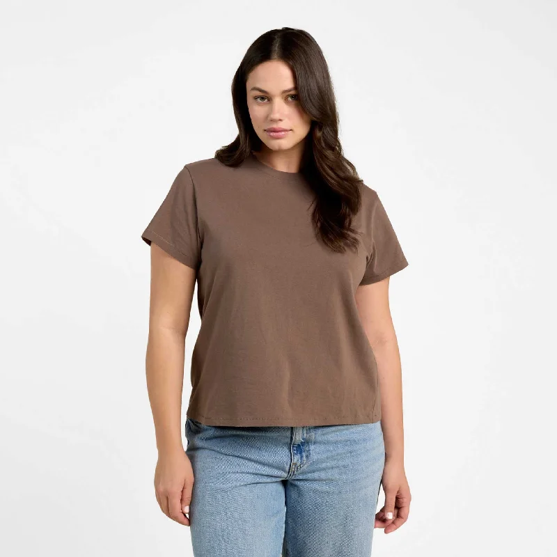 Elevated Fashion Vintage Cotton Everyday T-Shirt | Mocha