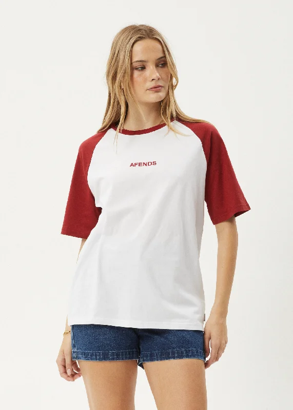 Trendy Tailoring AFENDS Womens Ryan - Oversized Raglan Tee - Ketchup