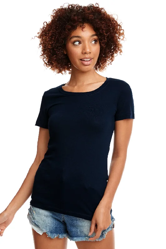 Modern Essentials Next Level Womens Ideal Jersey Short Sleeve Crewneck T-Shirt - Midnight Navy Blue