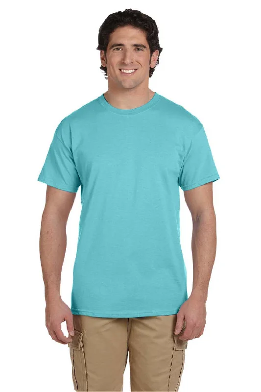 Modern Tailoring Fruit Of The Loom Mens HD Jersey Short Sleeve Crewneck T-Shirt - Scuba Blue - Closeout