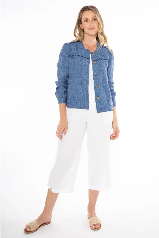 Bold Statement Jump Boxy Linen Jacket