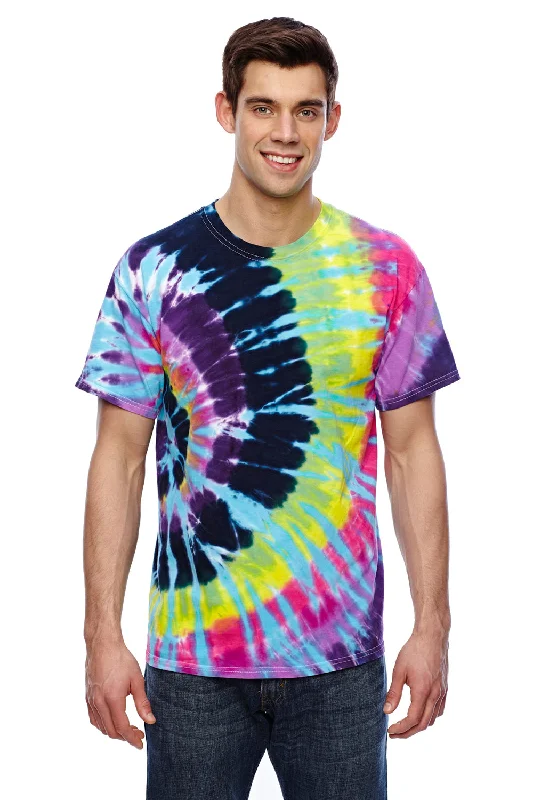 Preppy Casual Tie-Dye Mens Short Sleeve Crewneck T-Shirt - Flashback