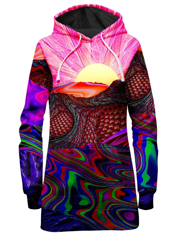 Sophisticated Minimalism Trippy Trek Hoodie Dress