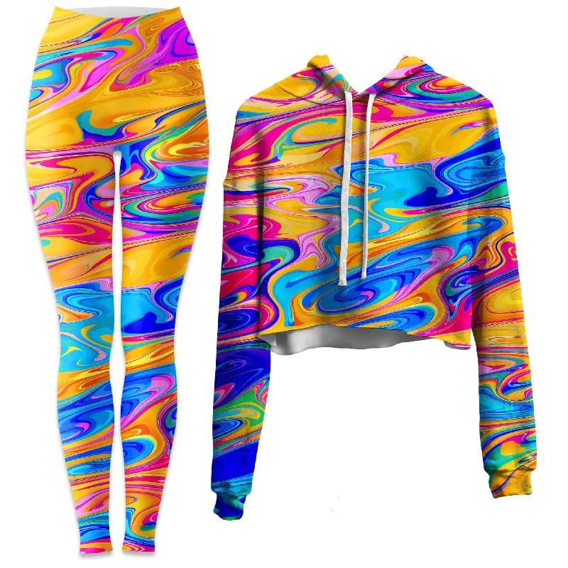 Clean Fashion Phaze Crop Hoodie and Leggings Combo