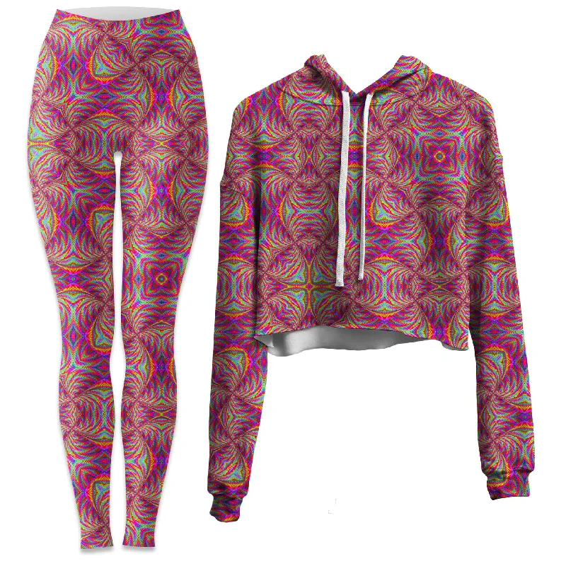 Chic Tailoring Psy Schism Crop Hoodie and Leggings Combo