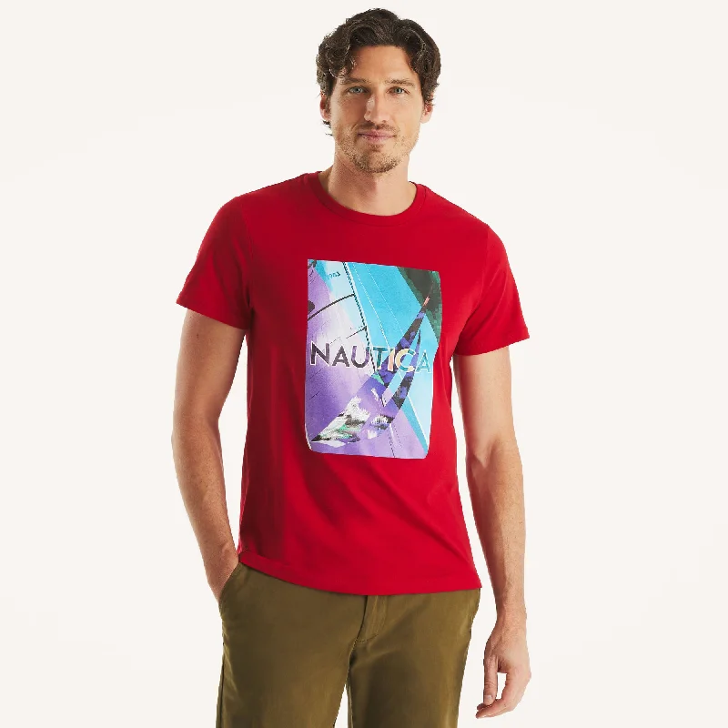 Timeless Fashion Nautica Mens Modern Sailing Graphic T-Shirt