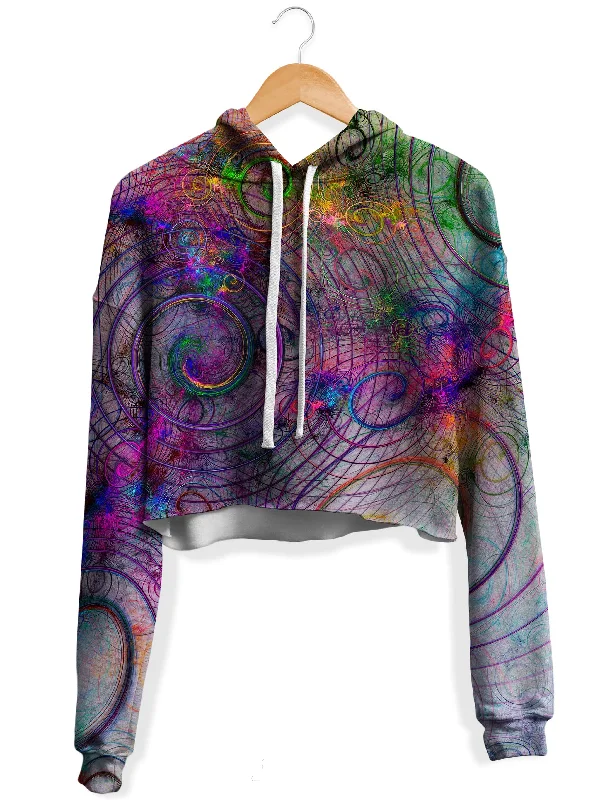 Timeless Casual Mental Tweak Fleece Crop Hoodie