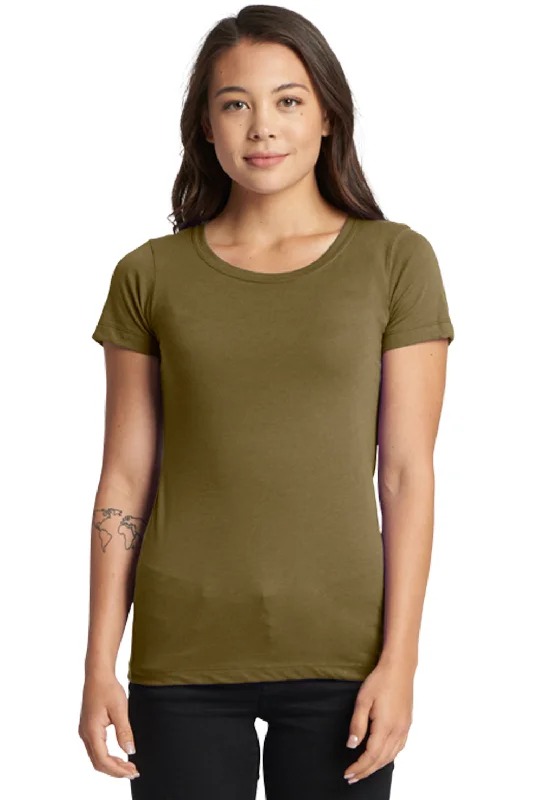 Classic Utility Next Level Womens Ideal Jersey Short Sleeve Crewneck T-Shirt - Military Green