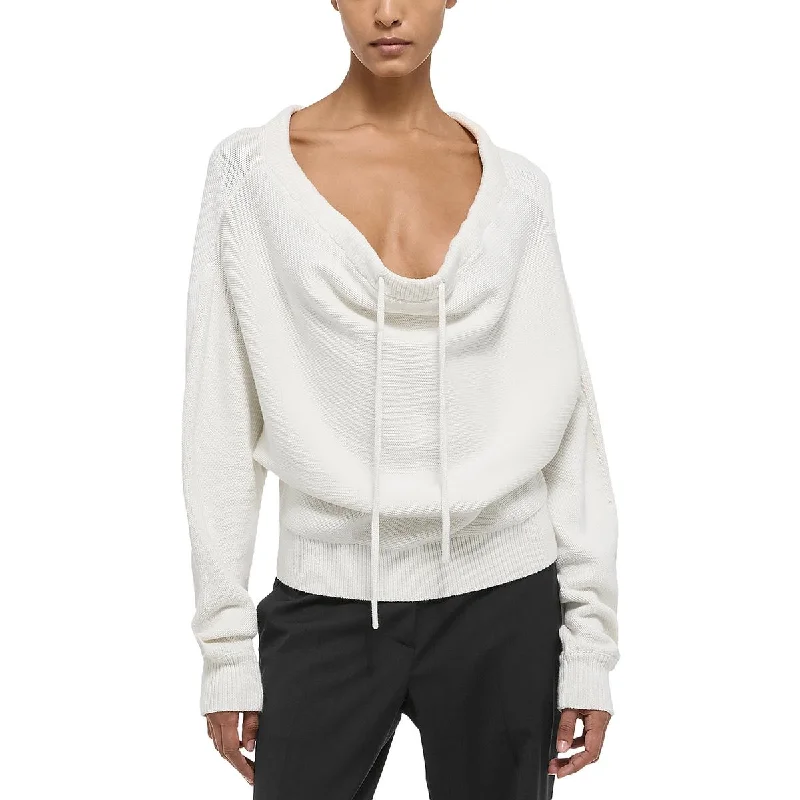 Relaxed Sportwear Helmut Lang Womens Knit Ruched Pullover Sweater