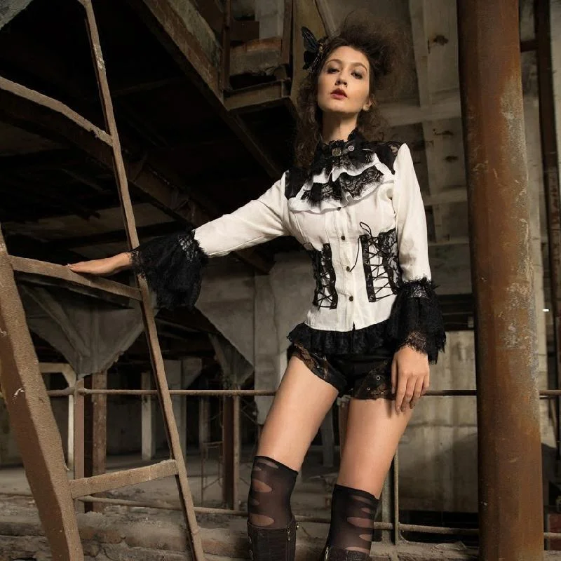 Trendy Tailoring Women's Highly Detailed Steampunk Short Top