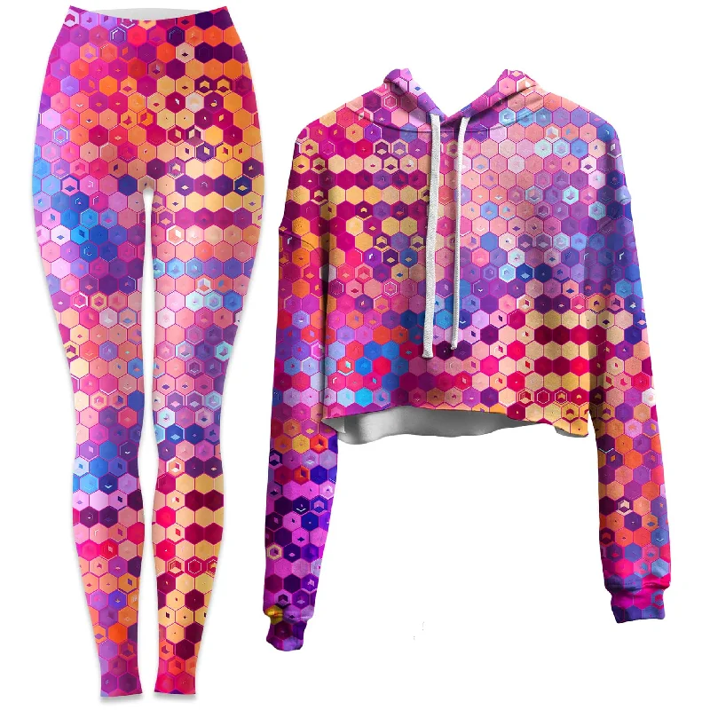 Smart Casual Wear MDNA Crop Hoodie and Leggings Combo