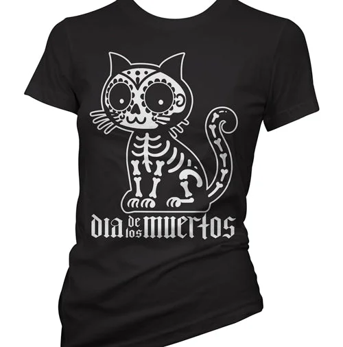 Urban Sporty Dia De Los Muertos Kitty Women's T-Shirt