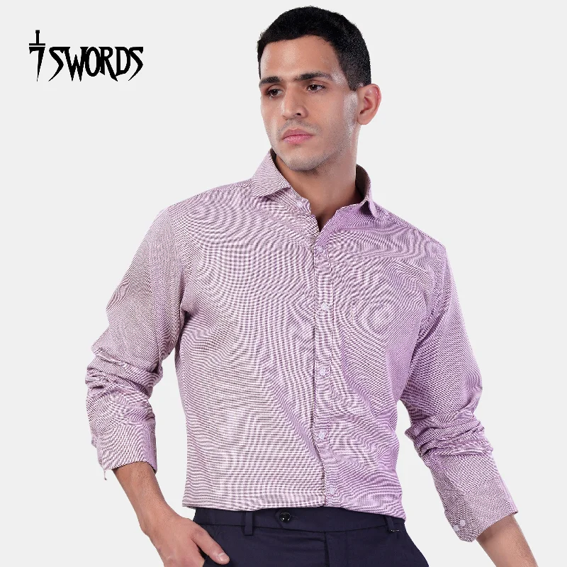 Sleek Tailoring 7swords-Carolina Plum Pink Premium Cotton Shirt