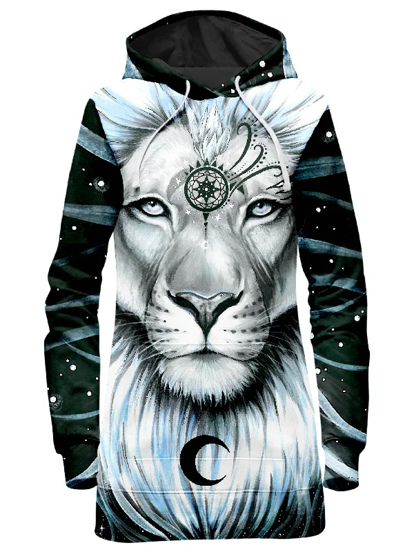 High-End Streetwear Lion Galaxy Hoodie Dress