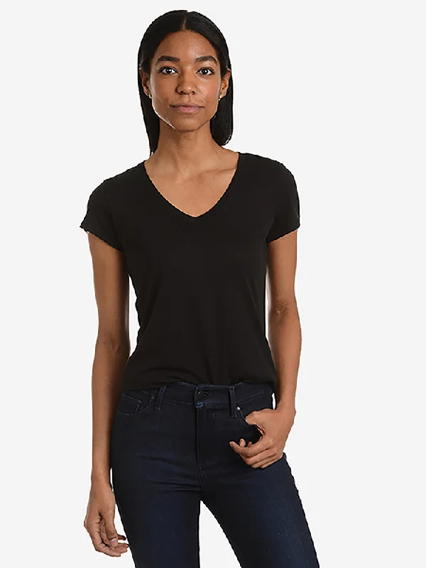 Sophisticated Casual Fitted V-Neck Marcy Tee