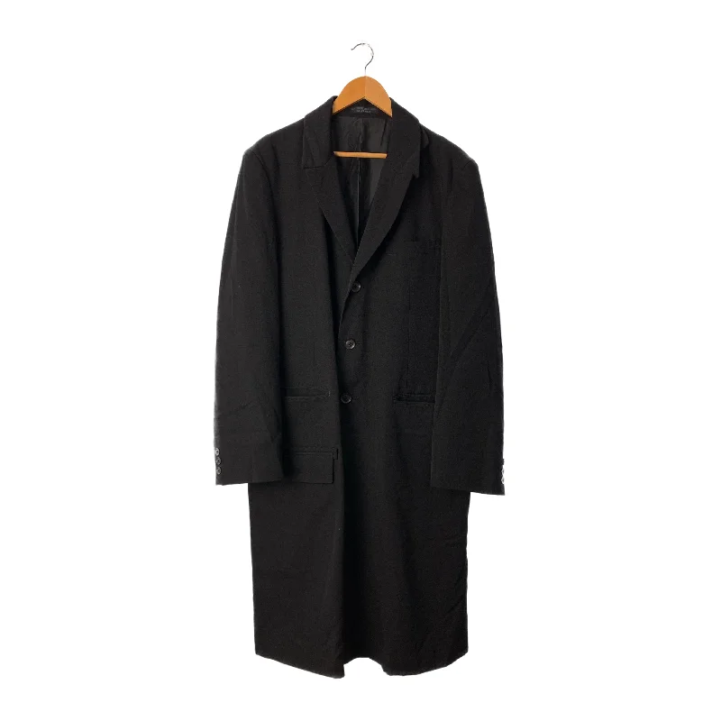 Chic Streetwear YOHJI YAMAMOTO/Coat/4/Black/Wool/HC-J01-140