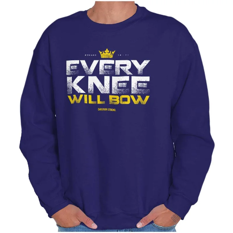 Relaxed Streetwear Every Knee Will Bow Crown Crewneck Sweatshirt