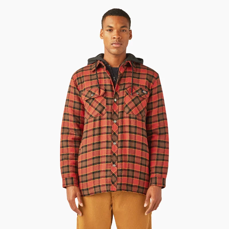 Dark Academia Dickies Men's Durable Water Repellent Hooded Flannel Shirt Jac