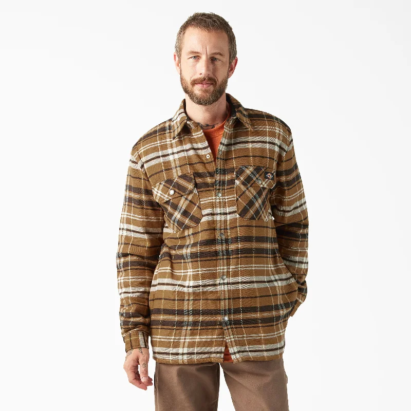 Y2K Outfit Dickies Men's Sherpa Lined Flannel Shirt Jac