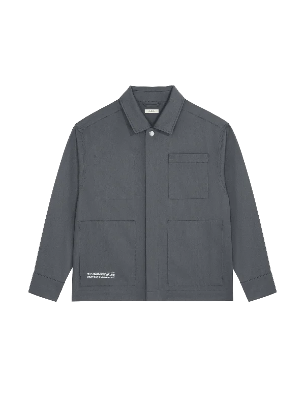 Cozy Minimalist Men's DNA Utility Jacket—atmosphere grey