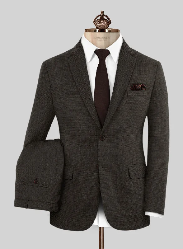 Elegant Outfit Bristol Nailhead Brown Suit