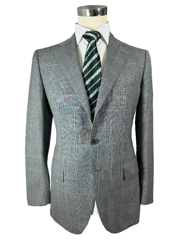 Urban Streetwear Cesare Attolini Suit Gray Blue Plaid EU 54/ US 44