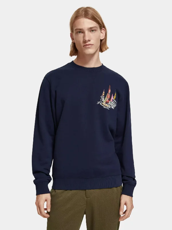 Y2K Outfit Boat artwork sweatshirt