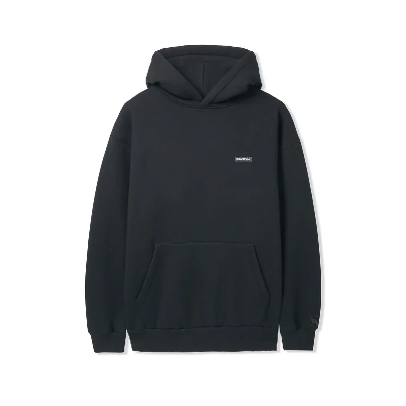 Streetwear Minimalism Butter Basic Pullover Hood - Black