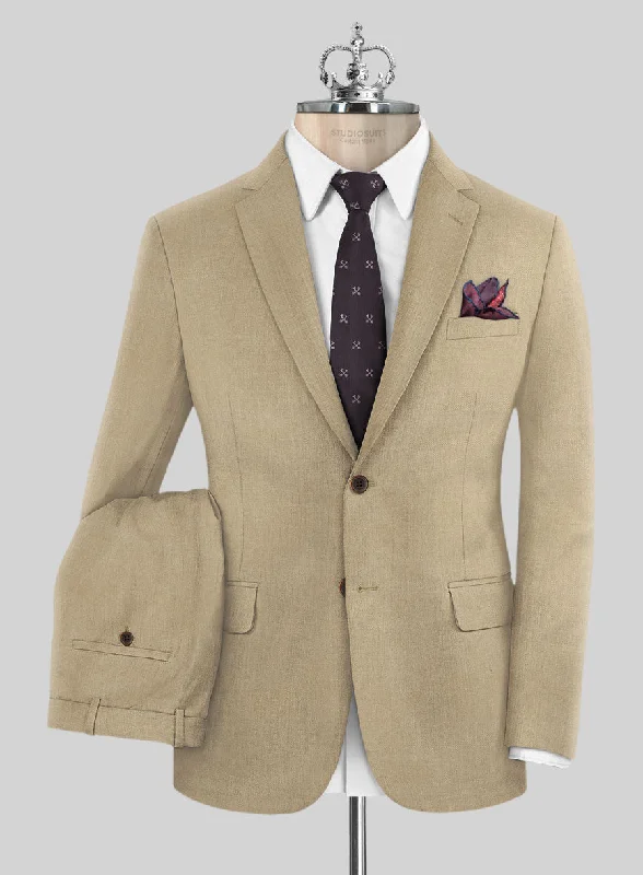 Athleisure Wear Bristol Beige Wool Suit