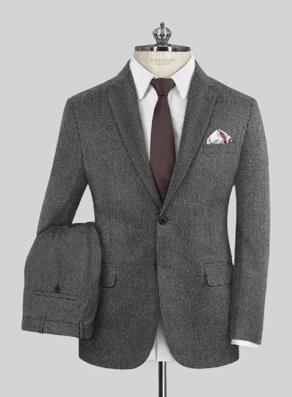 Functional Fashion Bristol Gray Herringbone Suit