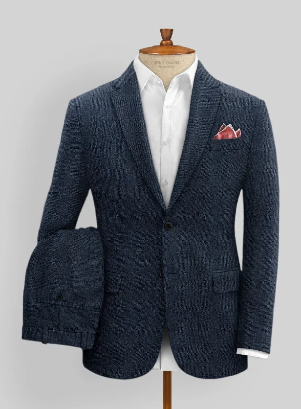 Street Goth Royal Blue Denim Tweed Suit