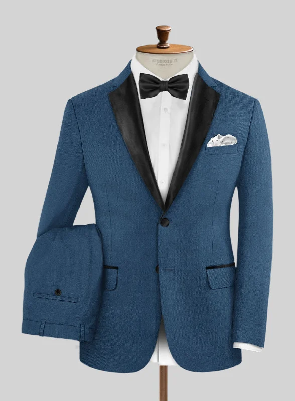 Functional Fashion Napolean Casa Blue Wool Tuxedo Suit